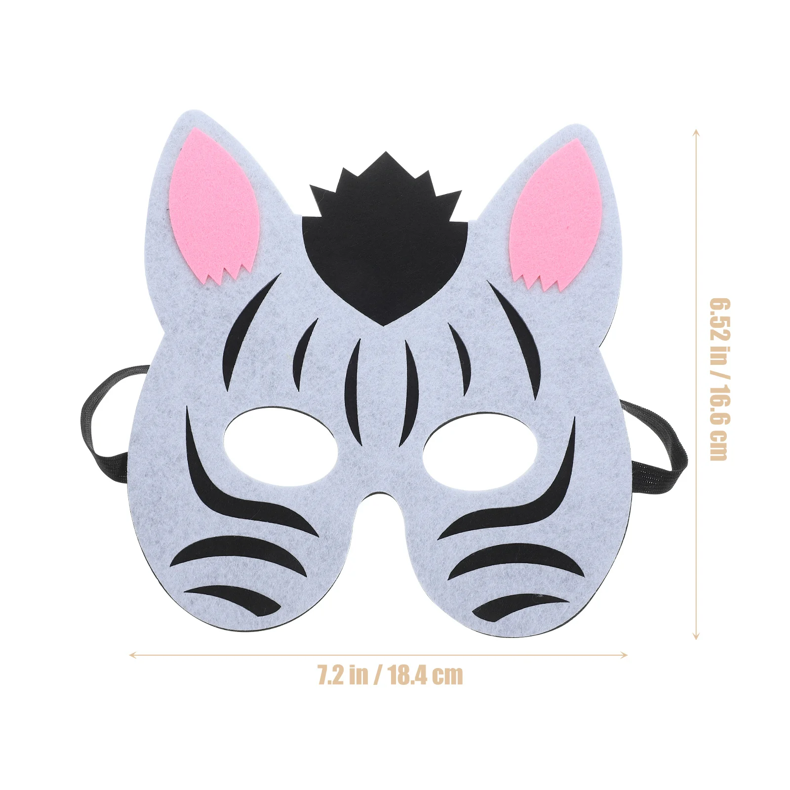 

Zebra Mask Felt Adjustable Elastic Band Cosplay Party Halloween Animal Mask for Zebra Masks, Halloween Party Mask,