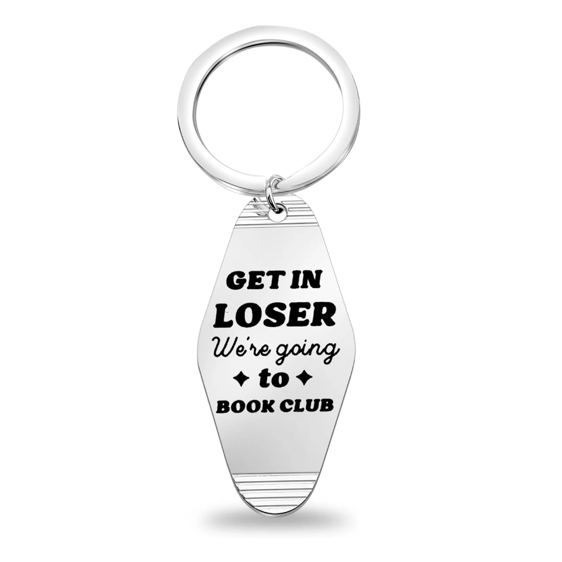 Book Club Motel Keychain Get in Loser We’re Going To Book Club Keychain Gifts for Her Car Accessories