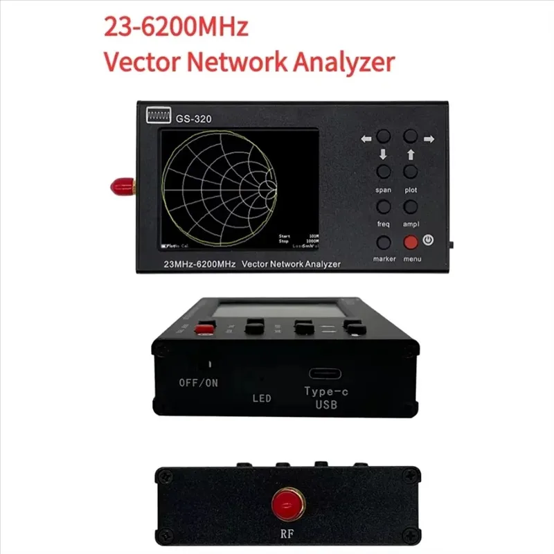 GS320 Vector Network Analyzer 6Ghz RF Antenna Measuring Voltage Standing Wave Ratio VNA SWR Network Analyzer-AA70