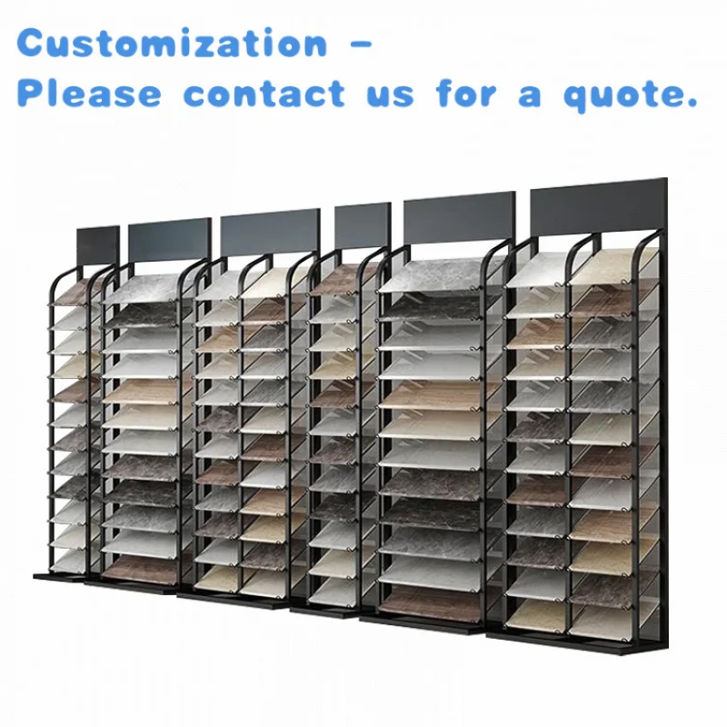 

custom.Store Ceramic Tile Floor Display Stand Rack Stone Quartz Metal Display Rack