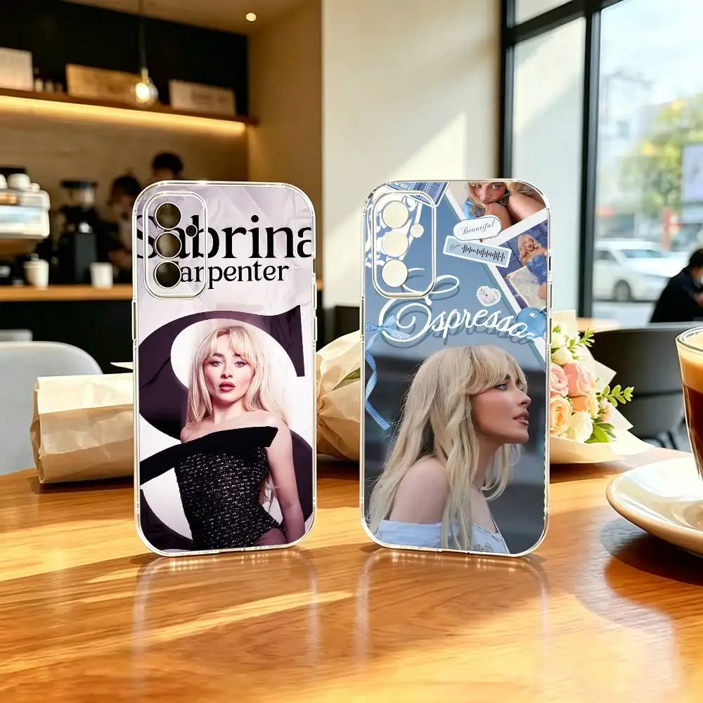 Espresso Retro-Pop Sensation S-Sabrina  Phone Case For Samsung A71, A70, A52, A51, A40, A30, A20 Transparent Cover