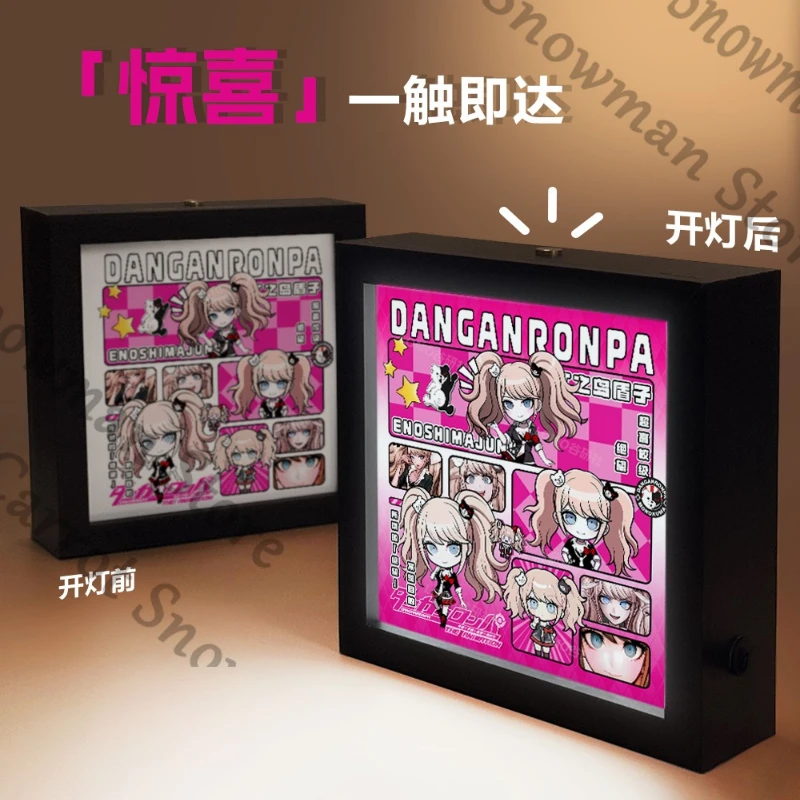 Danganronpa Nanami ChiaKi Enoshima Junko Nagito Komaeda аниме трехцветный светильник фоторамка ночник ночник косплей подарок