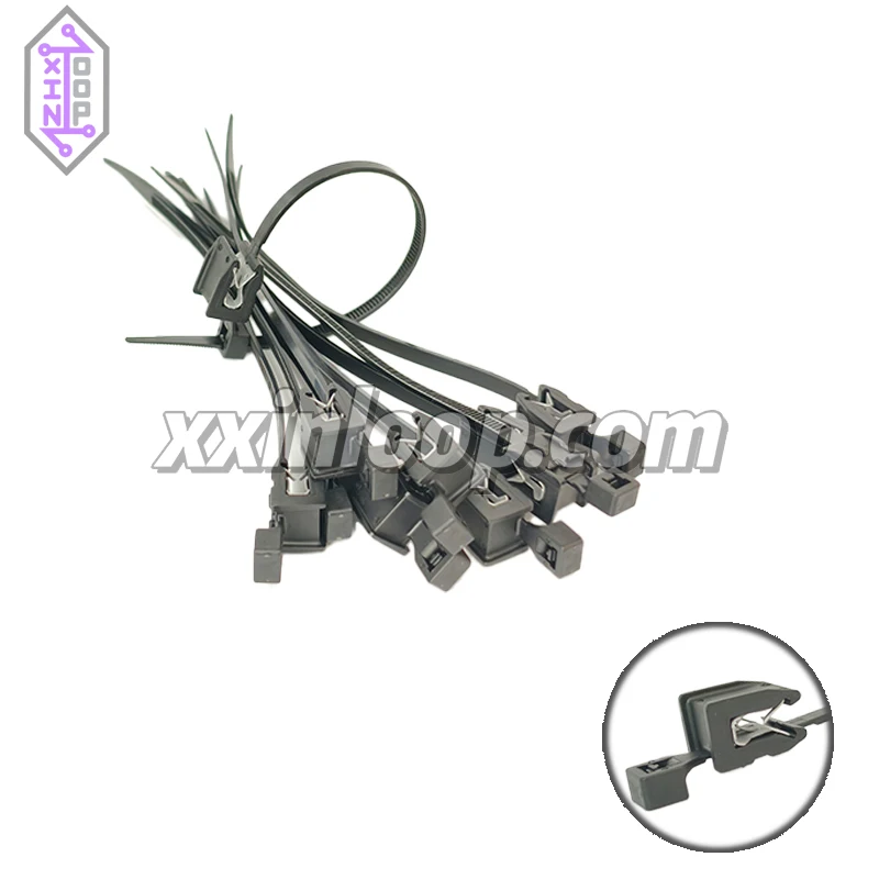 

082653 Edge Clip Arrowhead Cable Tie Inside Serrated 182mm PA66 Panel Edge Mount for Edge Thickness 1 3mm Auto Harness Fixing