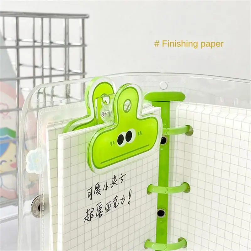 Cartoon cute funny expression eye clip long tail clip PP clip acrylic file dovetail book data clip