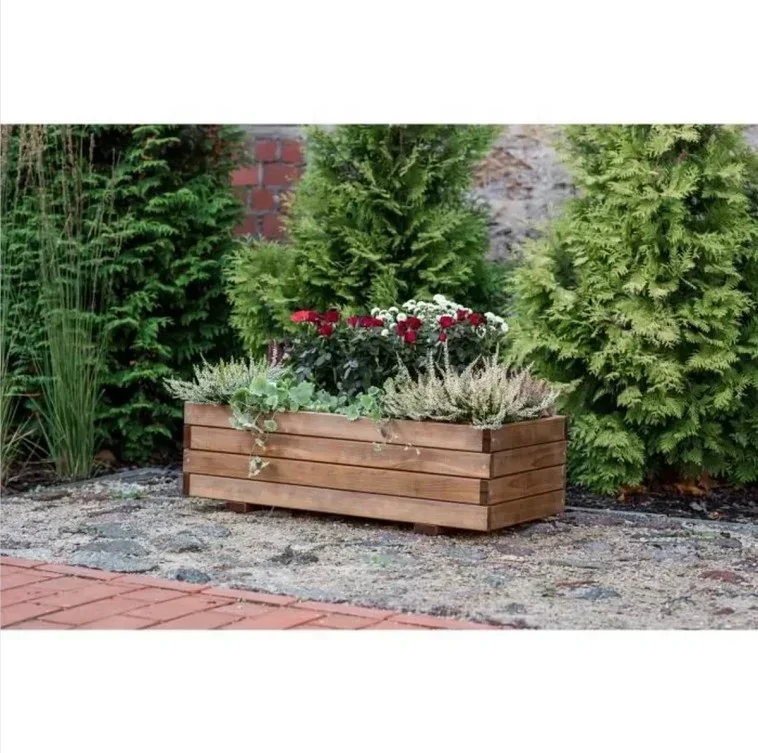 

-Factory garden supplies gardening wood plant stands flower planters pots raised garden bed large wooden planter box