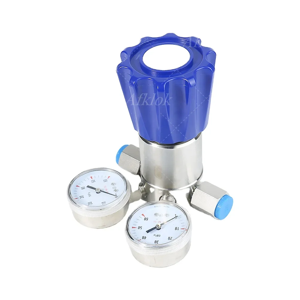 

RW42 High Pressure 60MPA Stainless Steel Pressure Reducing Valves for Nitrogen Oxygen Helium Compressed Natural Gas
