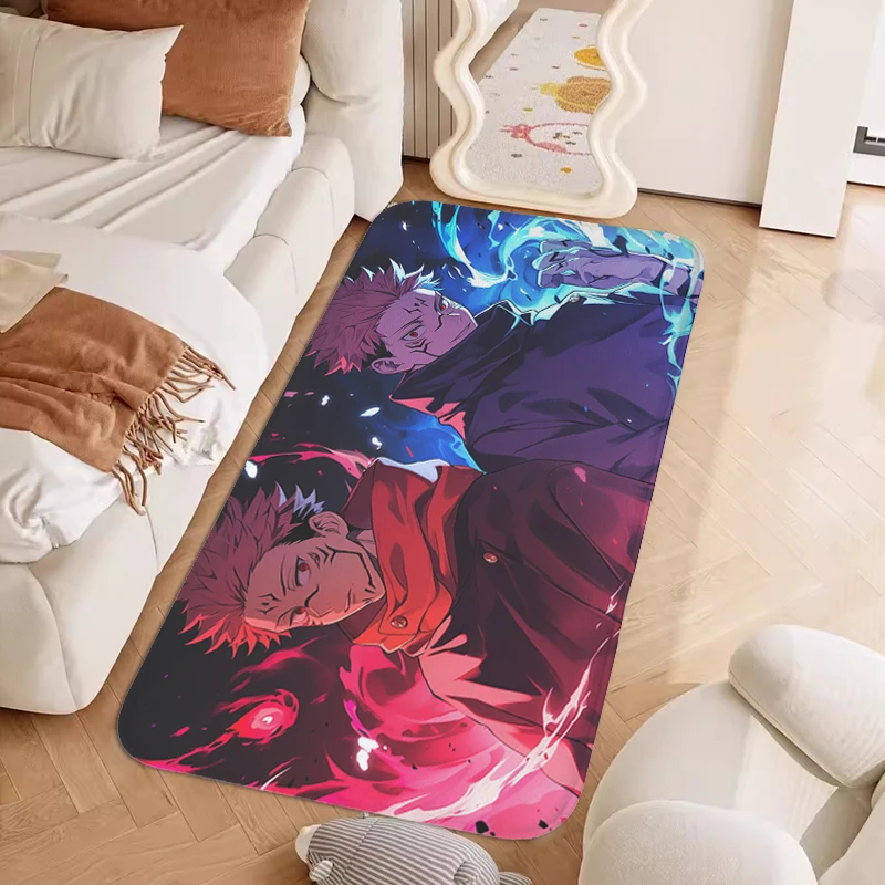 

Bedroom Rug Slip-resistant G-Jujutsu Kaiden Sukuna Anime Interior Entrance Mat Non-slip Hallway Kitchen Balcony Carpet Doormat