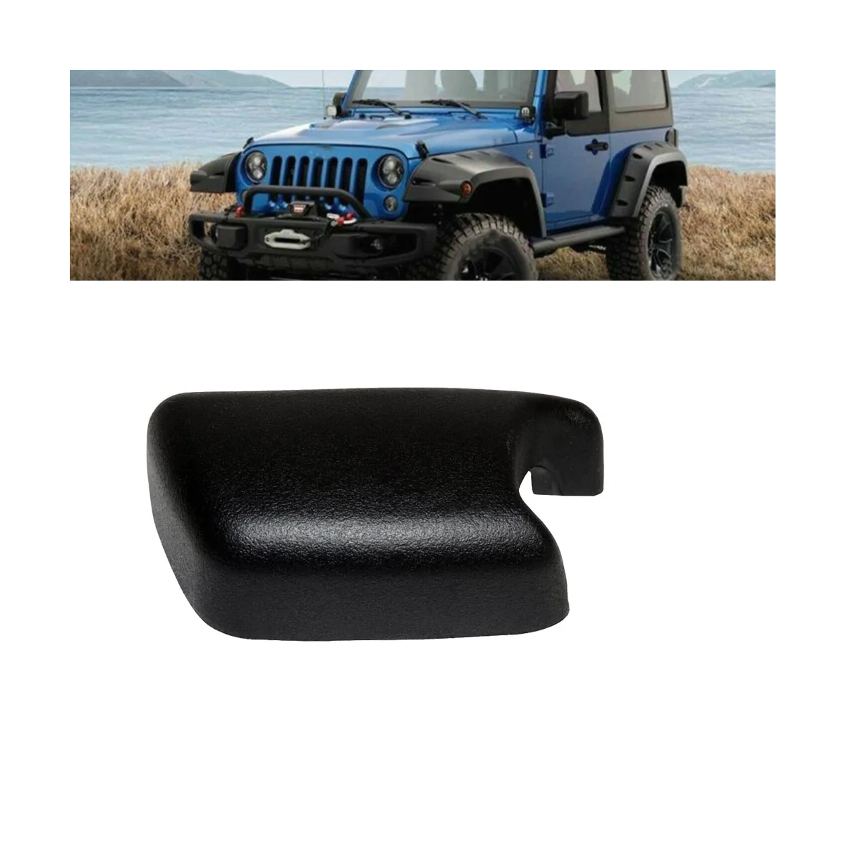 2Pcs 5HF07DX9AE Seat Belt Turning Loop Cover Left or Right Side for Jeep Wrangler JK 2011-2018 Seat Belt Retractor