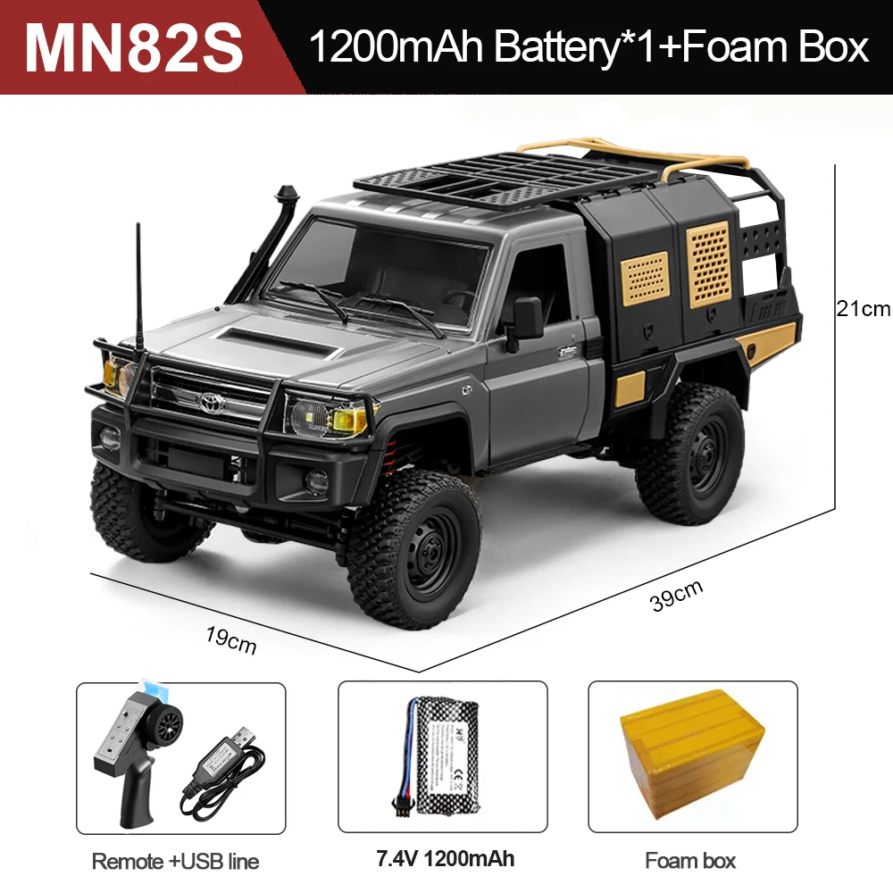 MN82S RC Crawler 1/12 Volledige Schaal LC79 RC Pickup Korte Truck 4WD Afstandsbediening Klimmen Off-road Auto Speelgoed voor Kinderen Volwassenen Geschenken - afbeelding 1