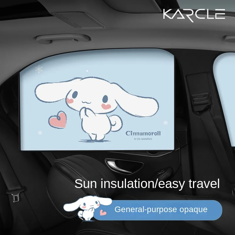 

Summer Sanrio Melody Cinnamoroll Kawaii Car Curtain Magnetic Attraction Cartoon Cute Side Windows Sun Protection Sunshade