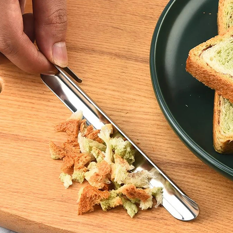 Herramienta para Limpiar Migas de Pastel, Recogedor de Migas, Raspador de Migas de Pan de Acero Inoxidable, Herramienta para Migas de Cocina y Restaurante -