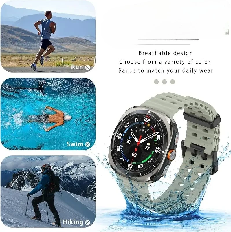 المحيط الفرقة لساعة سامسونج جالاكسي 8 حزام 40 مللي متر 44 مللي متر الرياضة سيليكون سوار كورياpulseira جالاكسي ساعة 8 الكلاسيكية 46 مللي متر حزام #4