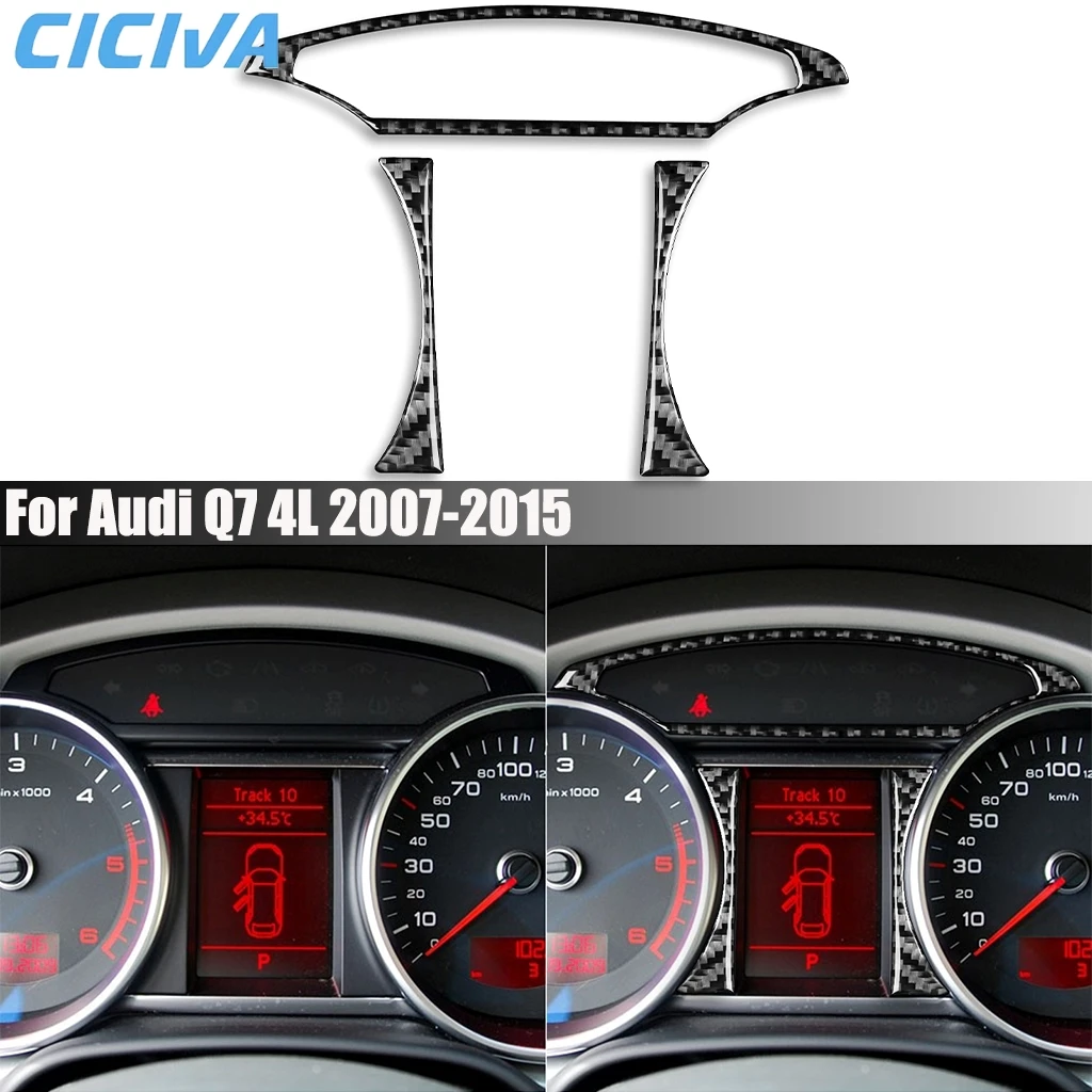 

Carbon Fiber Car Accessories Dashboard Speedometer Decorative Interior Cover Modified Trim Sticker For Audi Q7 4L 2007-2015