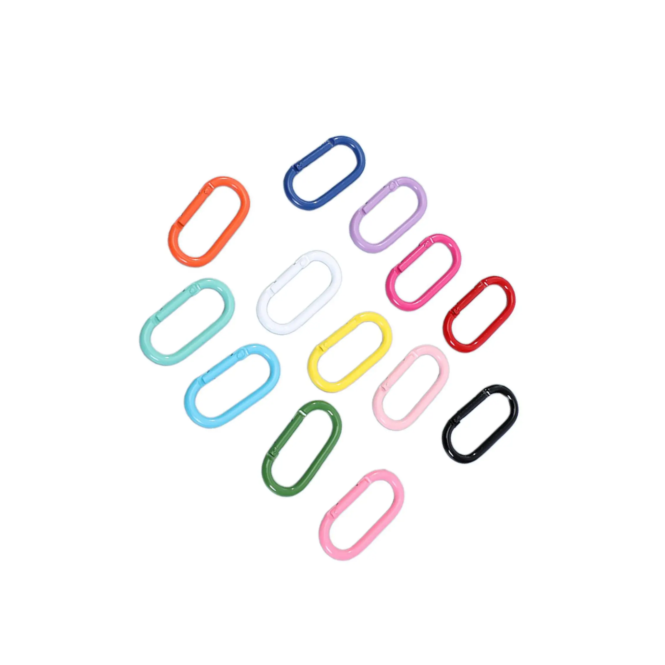 

30Pcs/Set Portable Carabiner Spring Snap Clip Hook Keychain Cam Climbing