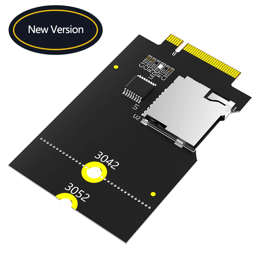 New Version Micro SD Card, TF SDHC SDXC to NGFF Key B Adapter(Supports USB Bus,  not SATA Bus)