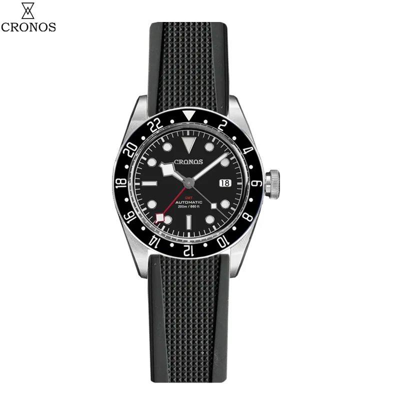 Cronos BB GMT Men Watch Automatic NH34 Coke Ceramic Bezel Bi