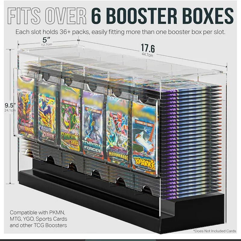 acrylic-boost-bag-dispenser-3-slots-5-6-slots-enhanced-bag-display-stand-card-storage-box-trading-cards-supplementary-pack