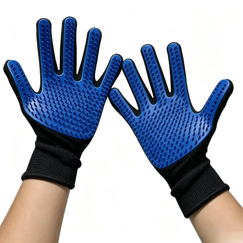 Rubber Pet Grooming Gloves 1PC Hair Remove Massage Floating Brush Cat Dog