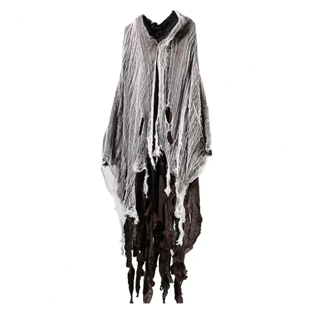 Costume Zombie Tattered Hooded Capes for Halloween Party Props Ghost Cosplay Costume Dementors Cloak Unisex Zombie Cape Hooded