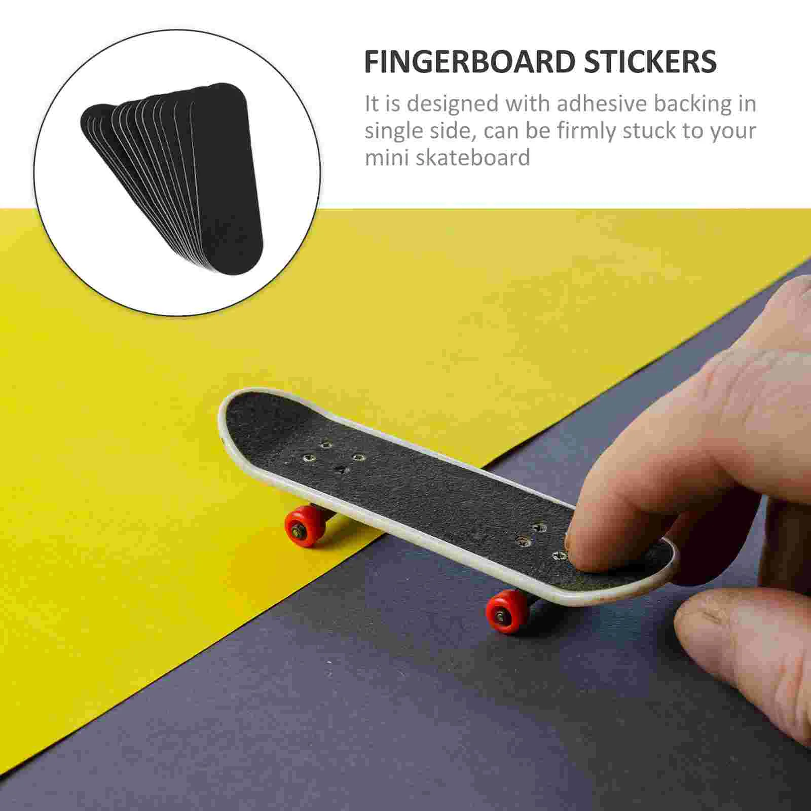 10-delige tape vinger skateboardstickers zelfklevende grip mini zwart beschermend voor