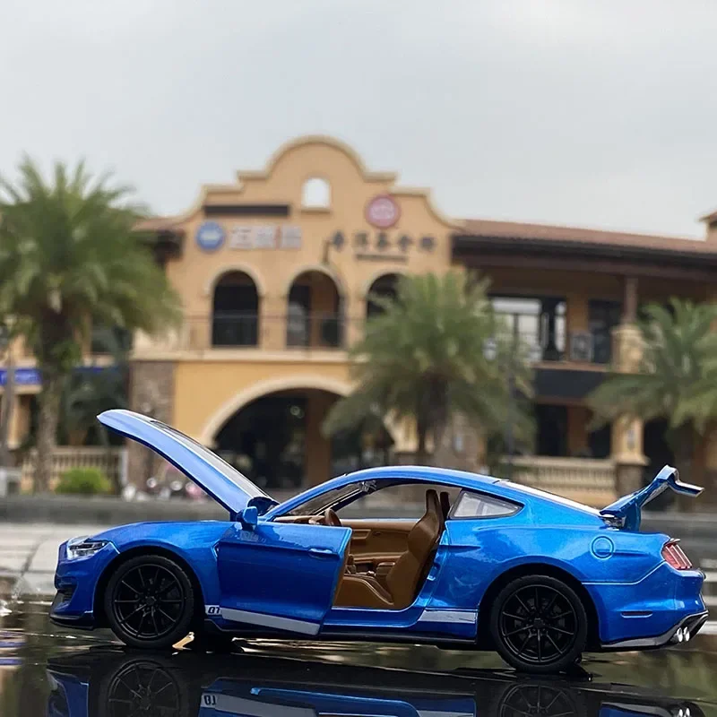 

1:32 Ford Mustang Shelby GT350 модель спортивного автомобиля из сплава, литая под давлением и игрушечный транспорт, металлическая модель игрушечного автомобиля, коллекция моделирования, подарок