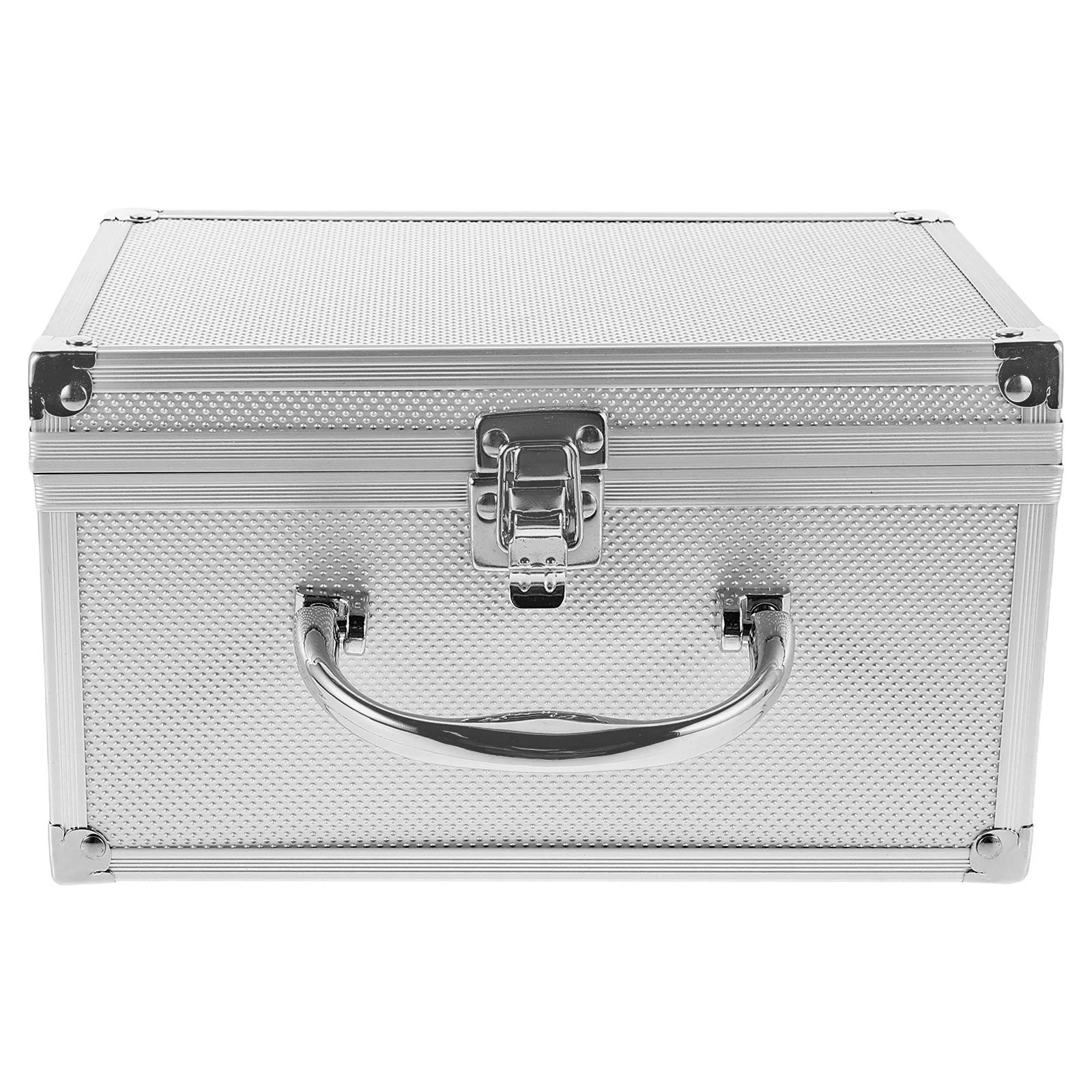 

Aluminum Toolbox Portable Storage Case Multiple Compartments Tools Cosmetics Instruments Lightweight Compact Design Pit