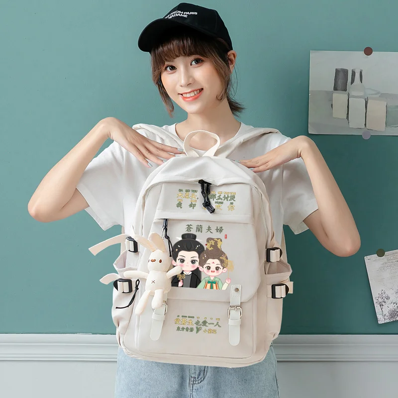 Anime Love Between Fairy and Devil Backpack Students School Book Bag Pocket Shoulder Travel Bags For Girls Boys Teenagers