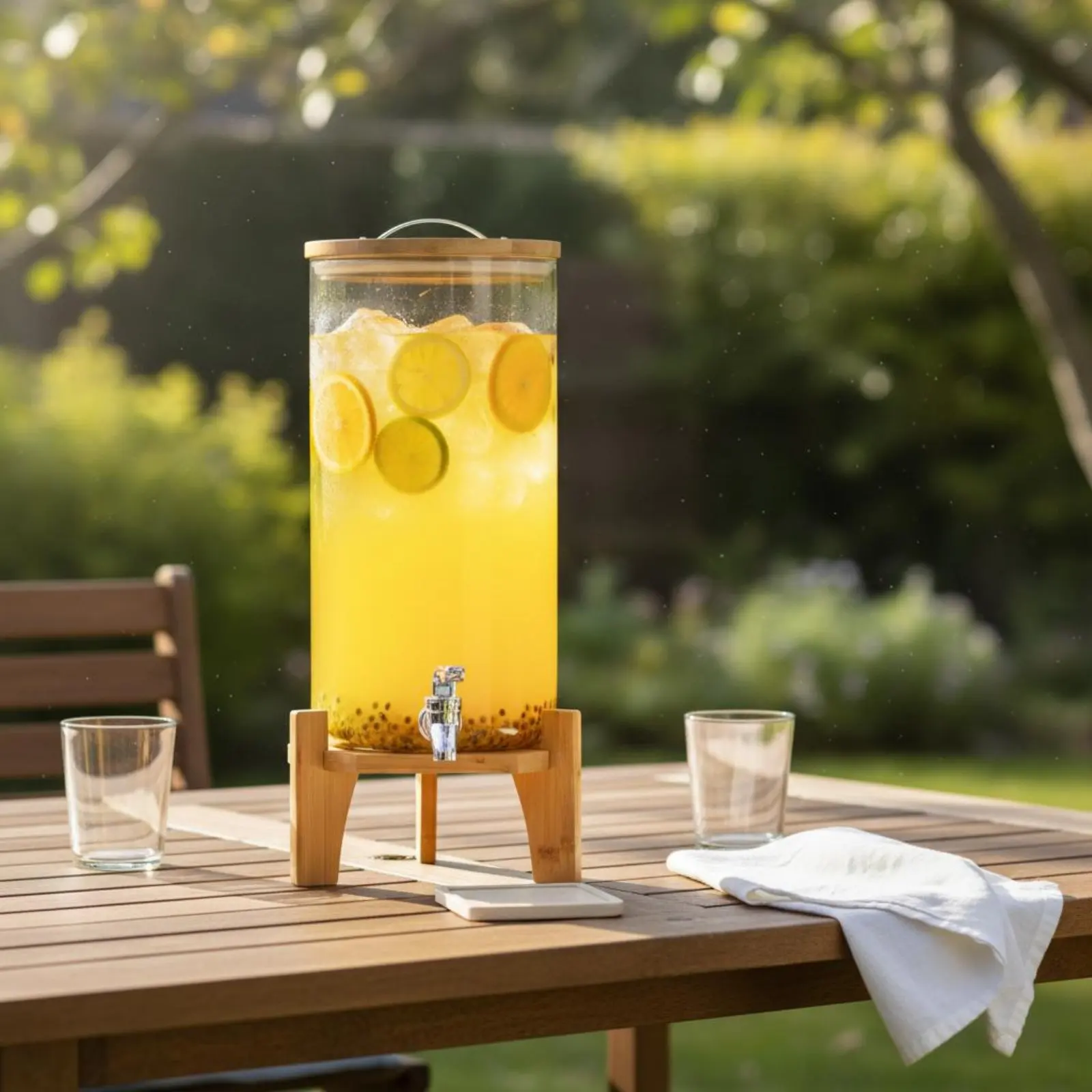 

Стеклянный диспенсер для напитков с краном, большой емкости, с широким горлом, для самостоятельного розлива, для гостей