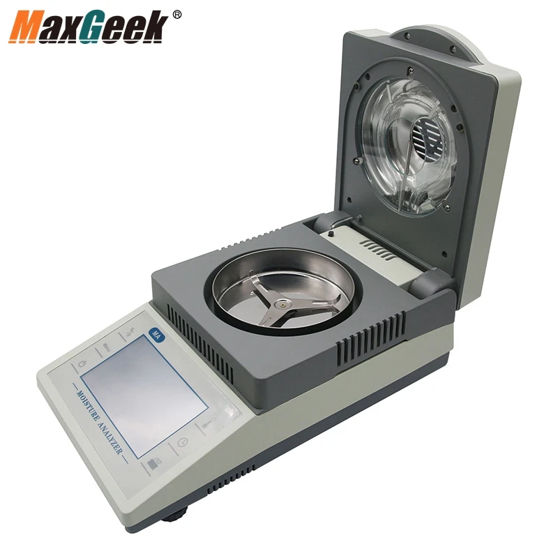 Maxgeek 3-50g/110g 0.005g Electric Moisture Meter Rapid Analyzer Grain Automatic Sensor Halogen Tester