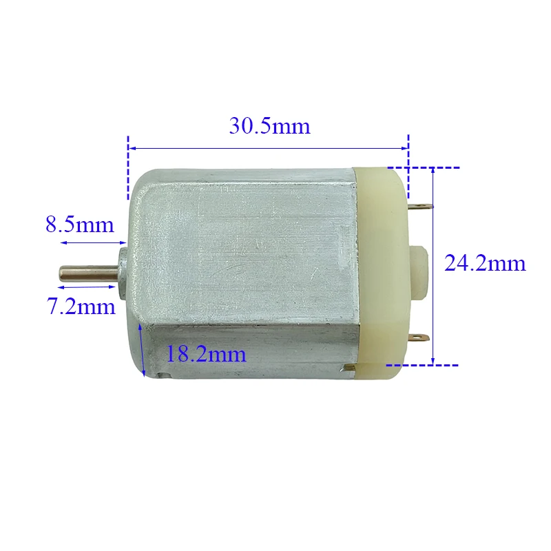 

Mini 280 Motor DC 12V High Speed Carbon Brush Micro Electric Motor with 24mm Splined Shaft for DIY RC Models