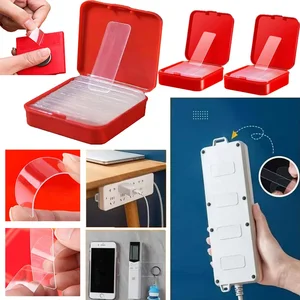60Pcs/set Multifunctional Double Sided Adhesive Tape Waterproof Removable Reusable Mounting Tape for Walls Wood Tile Plastic