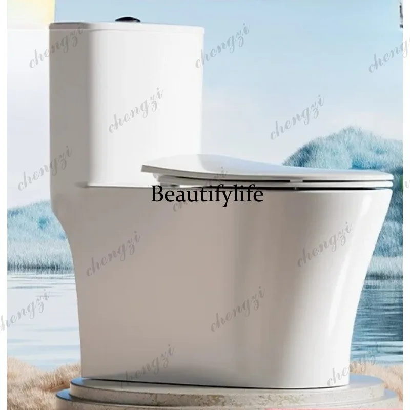 Household toilet antibacterial toilet deodorant water saving super swirl siphon high impulse toilet displacement
