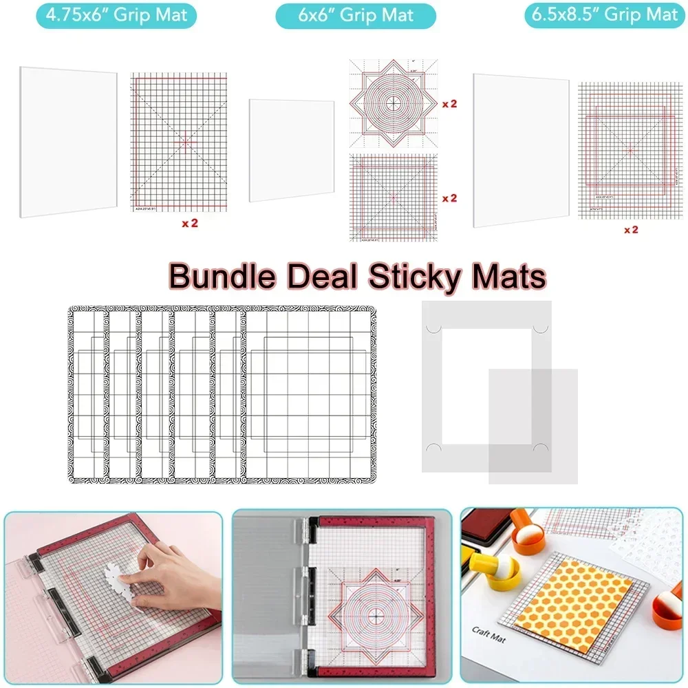 

Предложения наборов Фотополимерный коврик для захвата 4,75x6/6x6/6,5x8,5 дюйма для инструментов для позиционирования штампов Липкие коврики для удержания трафарета и картона