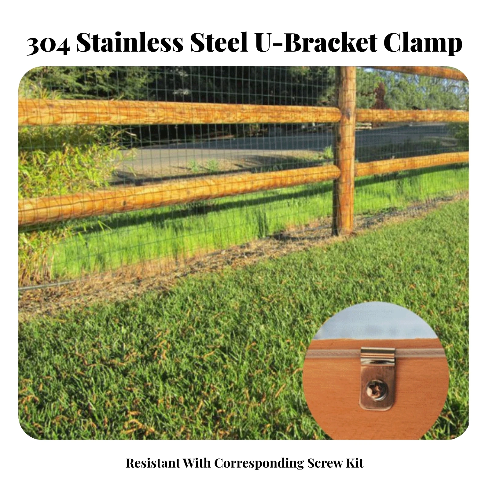 100 Pieces Wire Clips Corrosion Resistant Bent Fence-Wire Mounting Clip Fencing Clips Slim for DIYers, Garden Enclosures