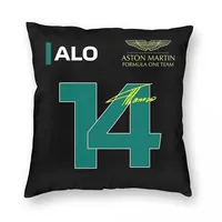 Fernando Alonso 14 Racing Car Pillowcase Soft Polyester Cushion Cover Gift Pillow Case Cover Home Zippered 40X40cm