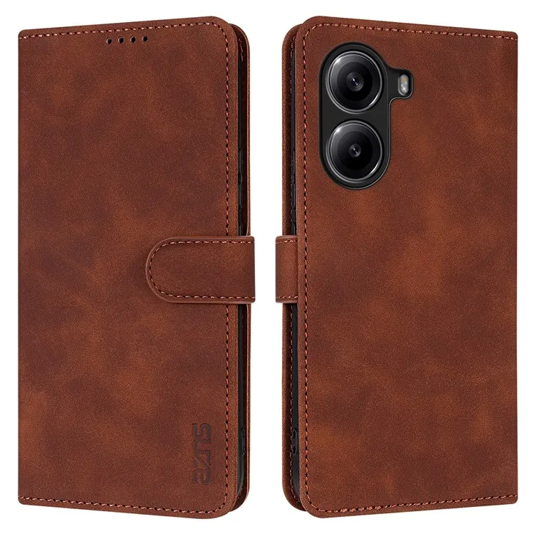 

AZNS For Xiaomi Redmi Turbo 4 5G / Poco X7 Pro 5G Case PU Leather Wallet Phone Cover - Brown