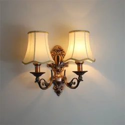 American Vintage Iron Wall Lamp European Retro Candlestick Design Single Head Bedroom Bedside Decoration LED Sconces Light