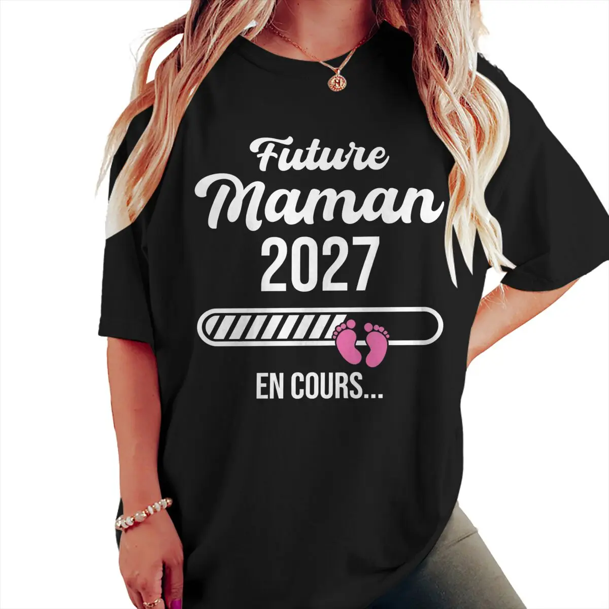 Futuie Mama Daddy 2027 Print T Shirts Men Women Pregnancy Announcement Shirt Fashion 2027 Couple Matching T-shirts Gifts