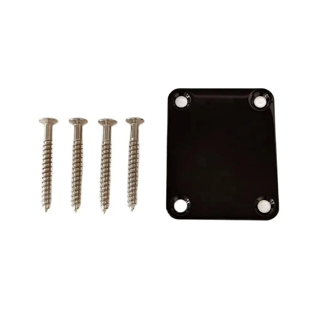 1 Set Electric Guitar Neck Plate Fix Tele Guitar Neck Joint Board 4 Screws