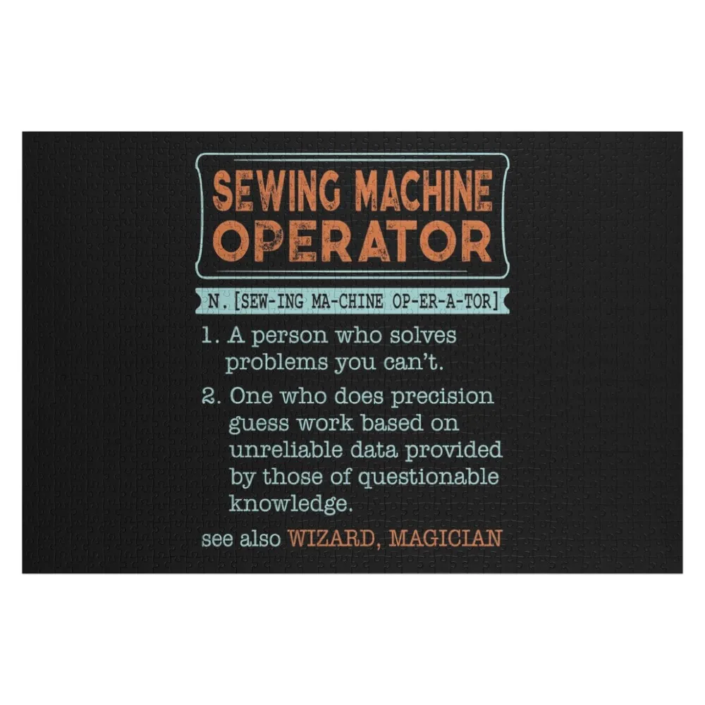 Sewing Machine Operator Noun Wizard Magician Jigsaw Puzzle Works Of Art Jigsaw For Kids Puzzle