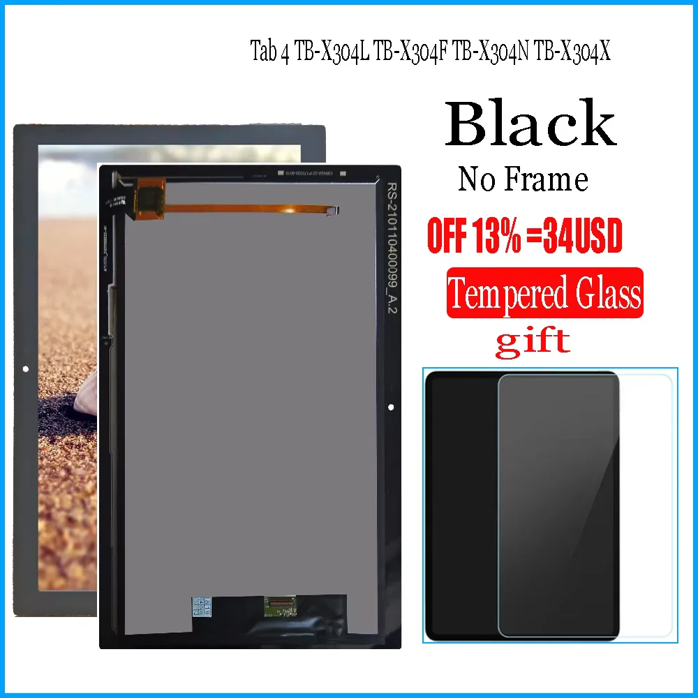 Lenovo tabテラバイト用10.1インチlcdタッチスクリーン,x304l,TB-X304F,TB-X304N,TB-X304X,TB-X304モデル用