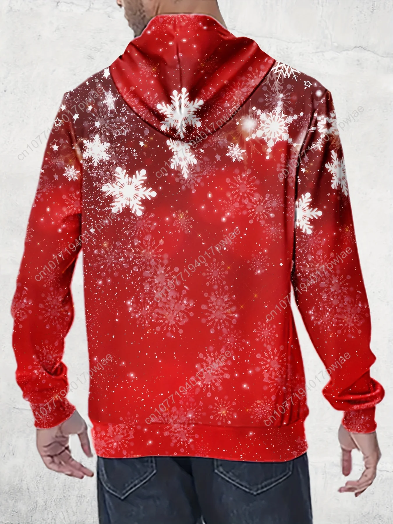 سويت شيرت بقلنسوة برسومات سانتا والأسماك المضحكة لعيد الميلاد للرجال، سانتا صيد مبتكرة مع طباعة سمكة القفز، سانتا ركوب الأسماك D