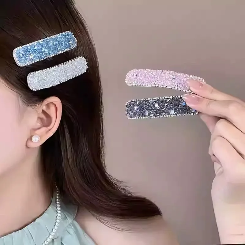 Luz de luxo high-end cheio de diamante cristal hairpin temperamento acessórios de cabelo para womenories