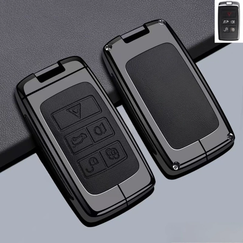 Zinc Alloy Key Fob Cover for Jaguar XEL/XFL/E-PACE/F-PACE/F-TYPE/XF/XE/XJL/I-PACE, Heavy Duty Metal Case Shell with Keychain - view 6