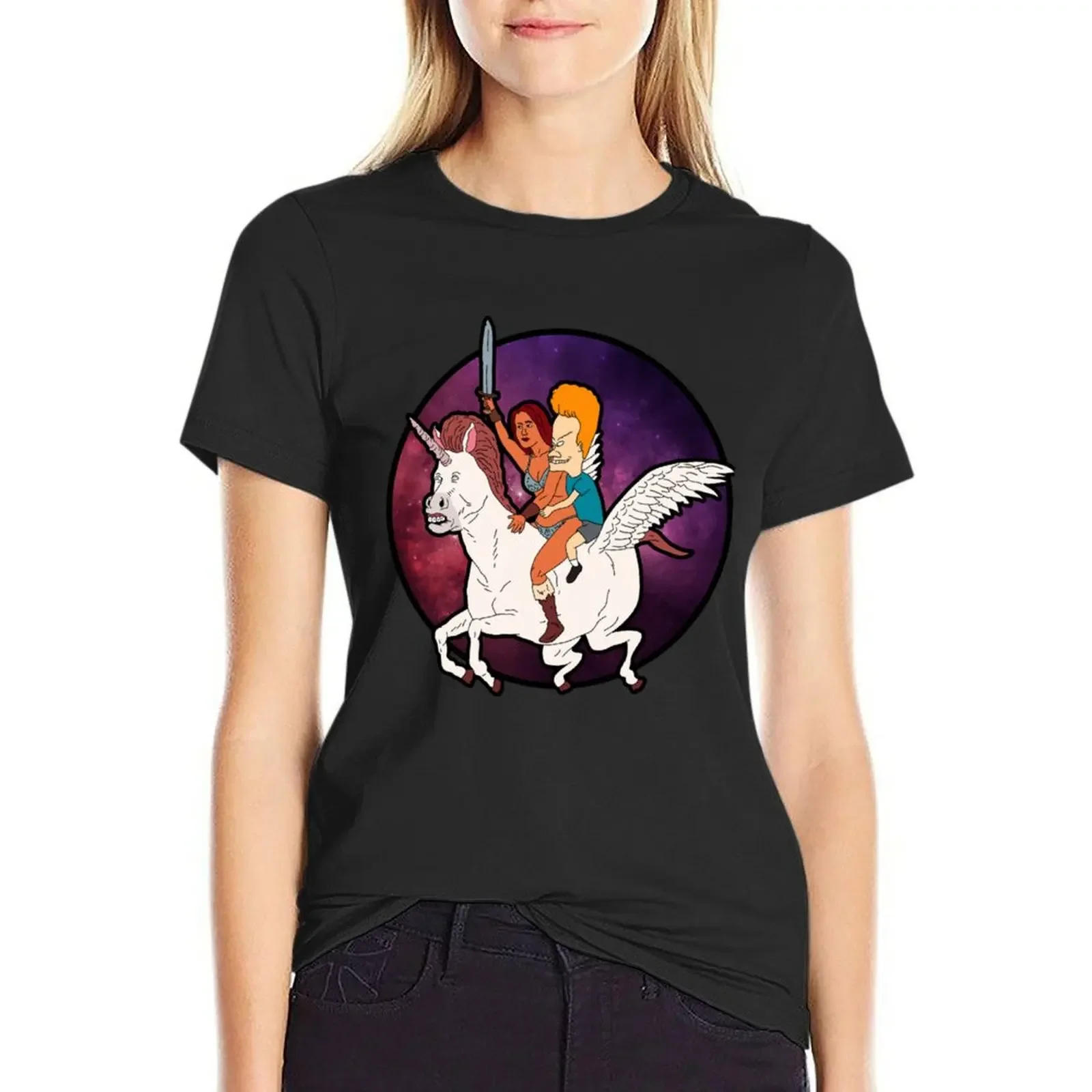 

Beavis and Butthead Unicorn T-Shirt quick-drying blanks Aesthetic clothing summer clothes cat shirts for Women