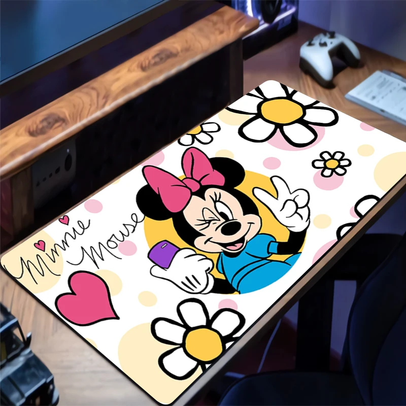 

Коврик для мыши M-minnie, офисный компьютерный настольный коврик, коврик для клавиатуры, коврик для мыши, подушка для ноутбука, большой противоскользящий настольный коврик для ПК, каваи, коврик для мыши для девочек