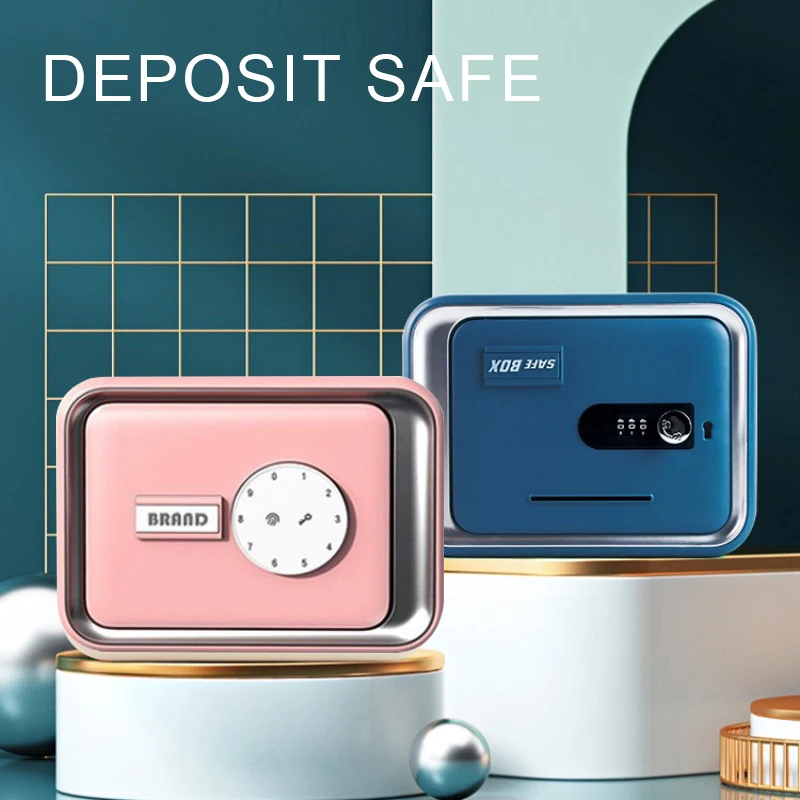 Adult Children's Password Lock Box, Safe Savings Bank, Dual Mode Password, Fingerprint Piggy Bank, Big Money Tank Gifts
