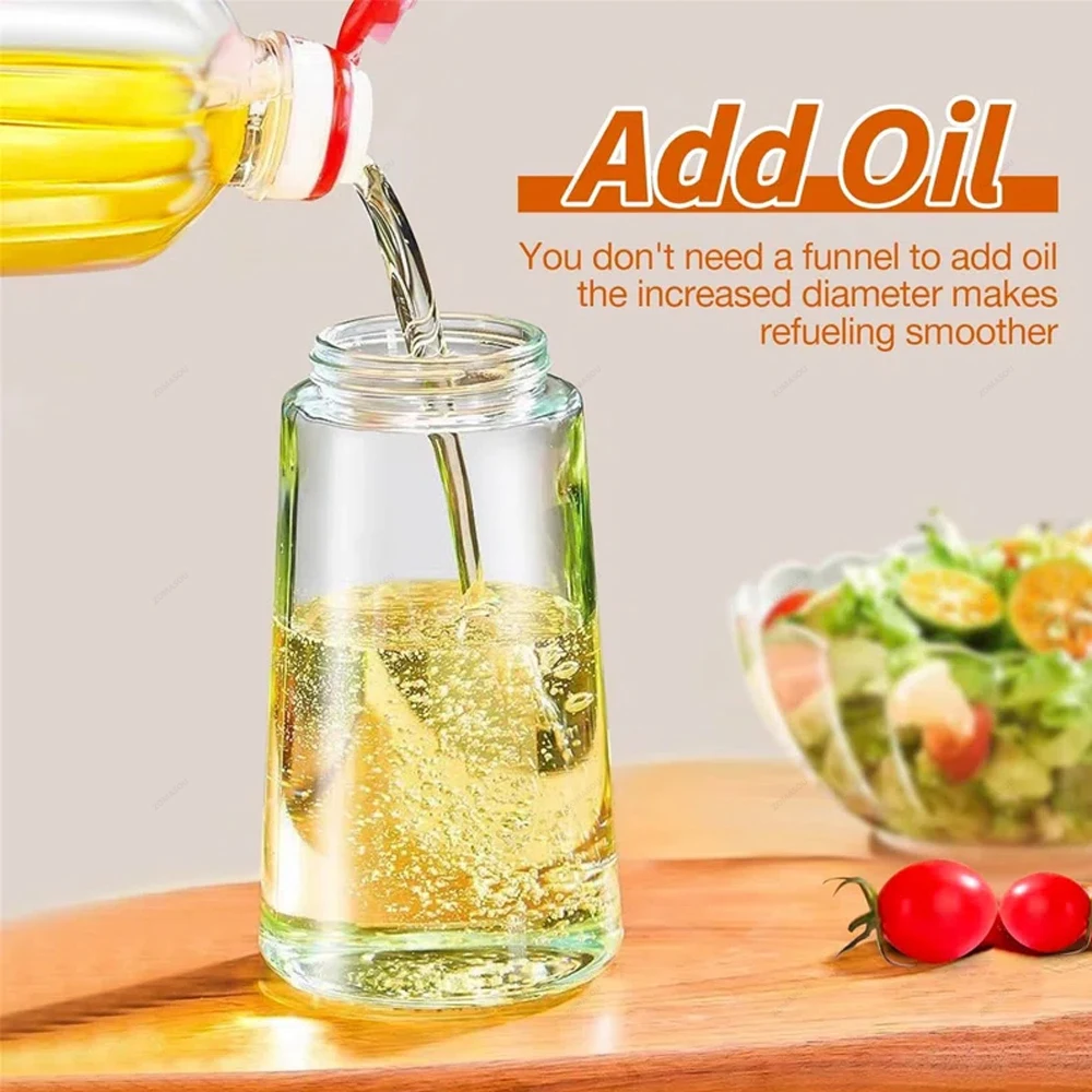 1-4Pcs 2in1 Oil Sprayer Bottle Plastic BBQ Cooking Oil Dispenser Olive Oil Pourers Sprayer Kitchen Baking Mister Vinegar Bottle