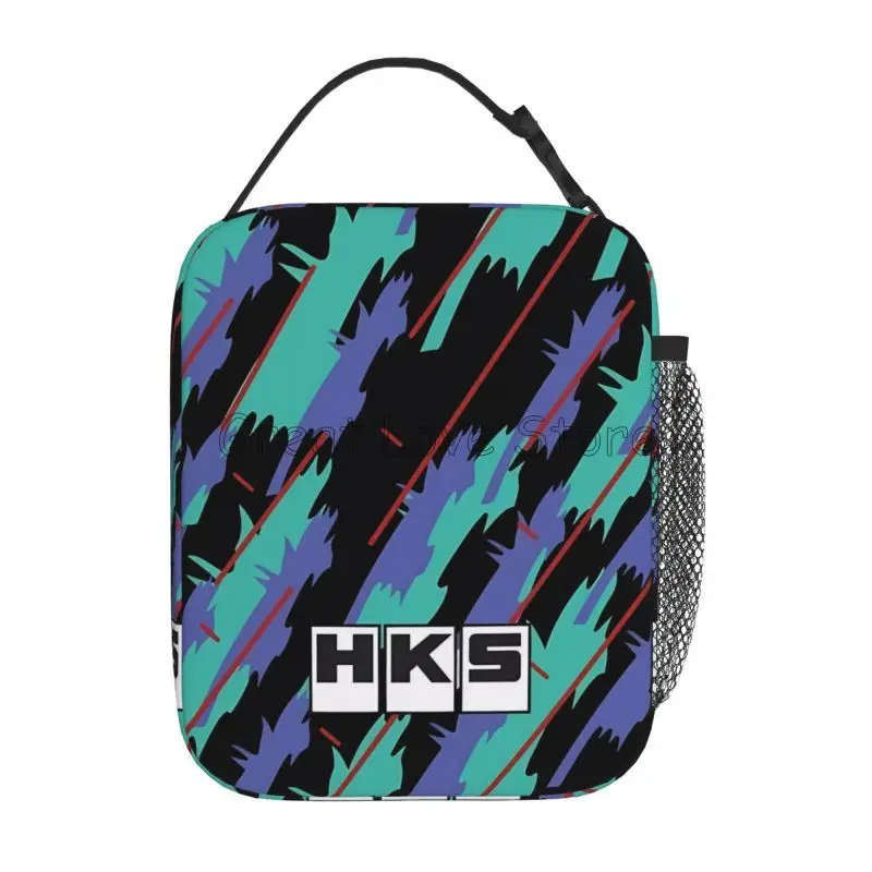 HKS Retro Pattern Insulated Lunch Bag Reusable Leakproof Portable Oxford Thermal Cooler Lunch Bento Box for Work Travel Picnic
