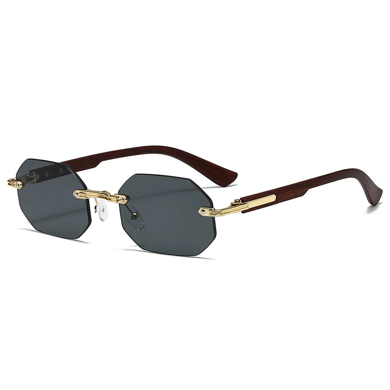 Irregular frameless modeling decorative glasses Korean version men's and women's fashion sunshade sunglasses